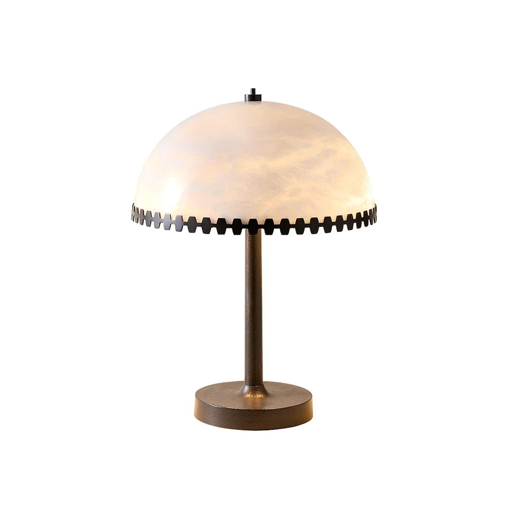 Alabaster Dome Trim Table Lamp – Alabaster detail 16