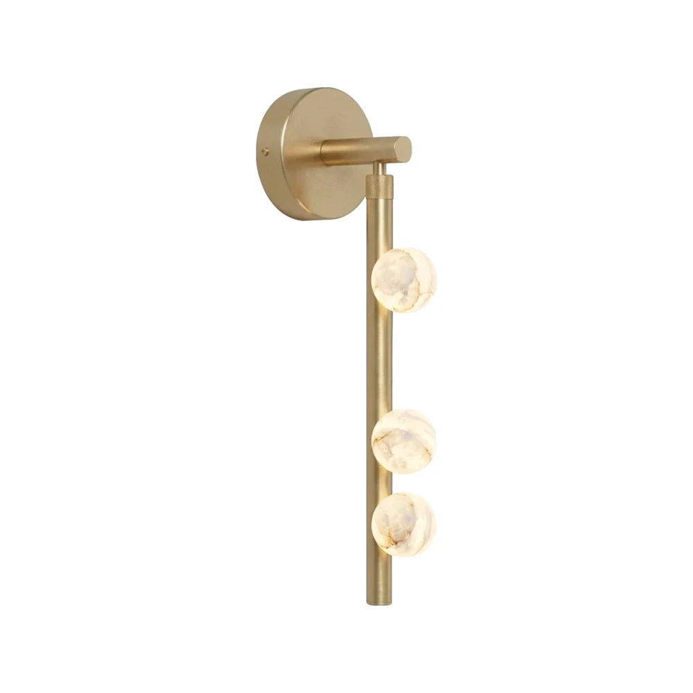 Alabaster Orb Asteria Brass Wall Sconce – Alabaster detail 33