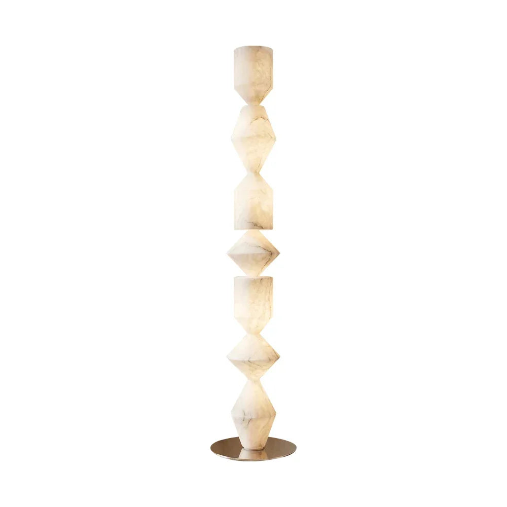 Sculptural Layered Alabaster Floor Lamp – Alabaster detail 16
