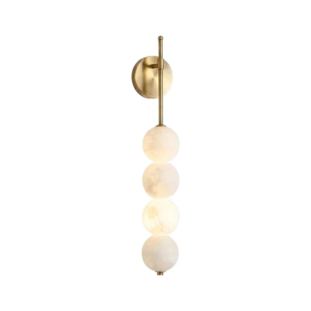 Beaded Aurelle Alabaster Orb Wall Sconce – Alabaster detail 18