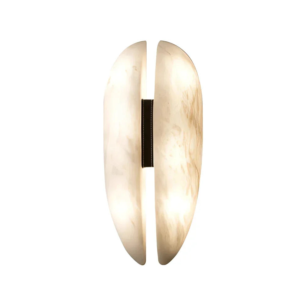 Capsule Alabaster Veil Leather Wall Light – Alabaster detail 12