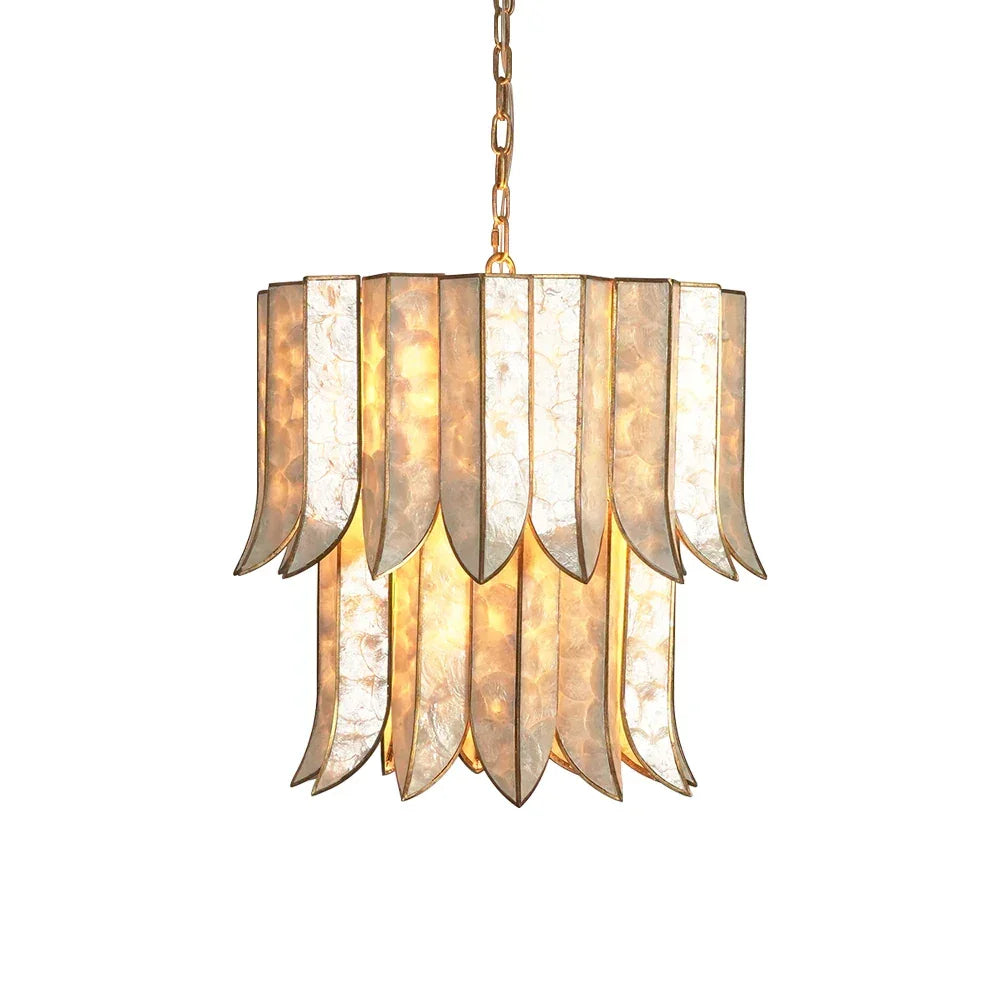 Cascara Capiz Shell Chandelier – Shell detail 37