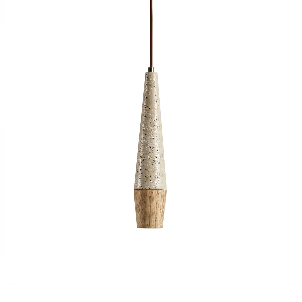 Conical Tiber Travertine Pendant Light – Travertine detail 13