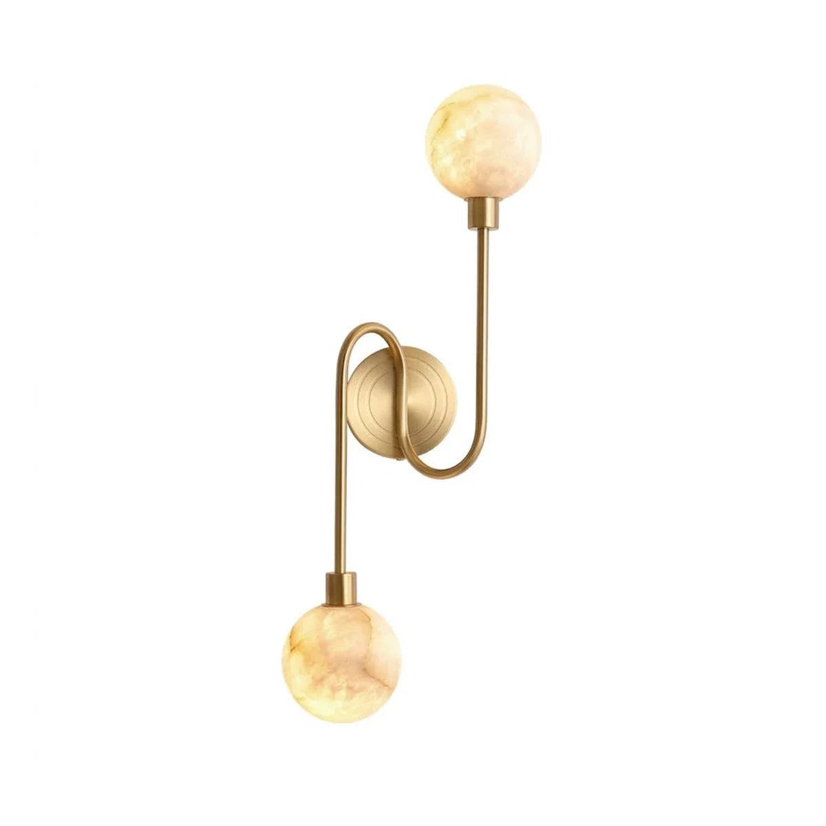 Duvelle Alabaster Two-Globe Wall Sconce – Alabaster detail 16