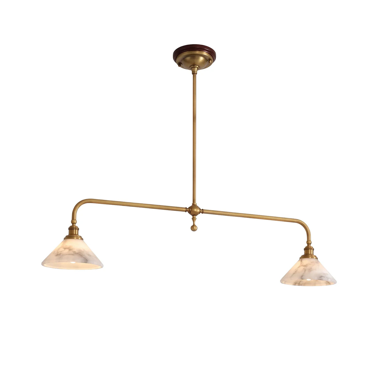 Harlowe Alabaster Two-Light Pendant Light – Alabaster detail 18