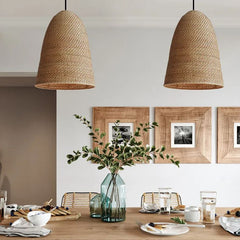 Big Sur Coastal Interior Design Rattan Pendant Light