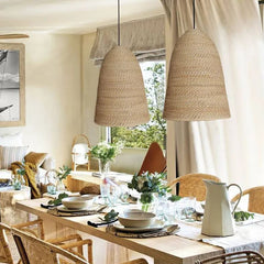 Big Sur Coastal Interior Design Rattan Pendant Light