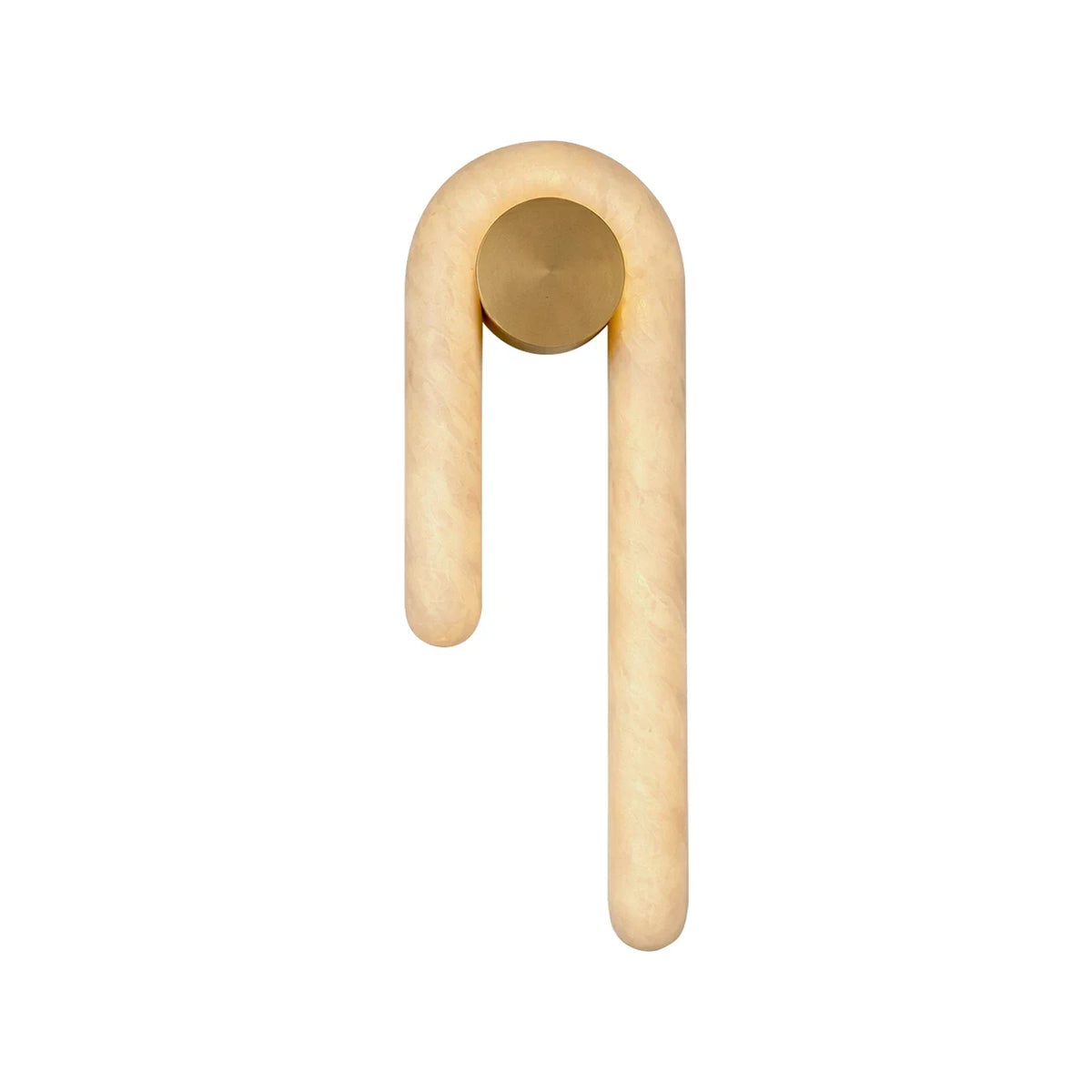 J-Shape Arlo Loop Alabaster Wall Sconce – Alabaster detail 15