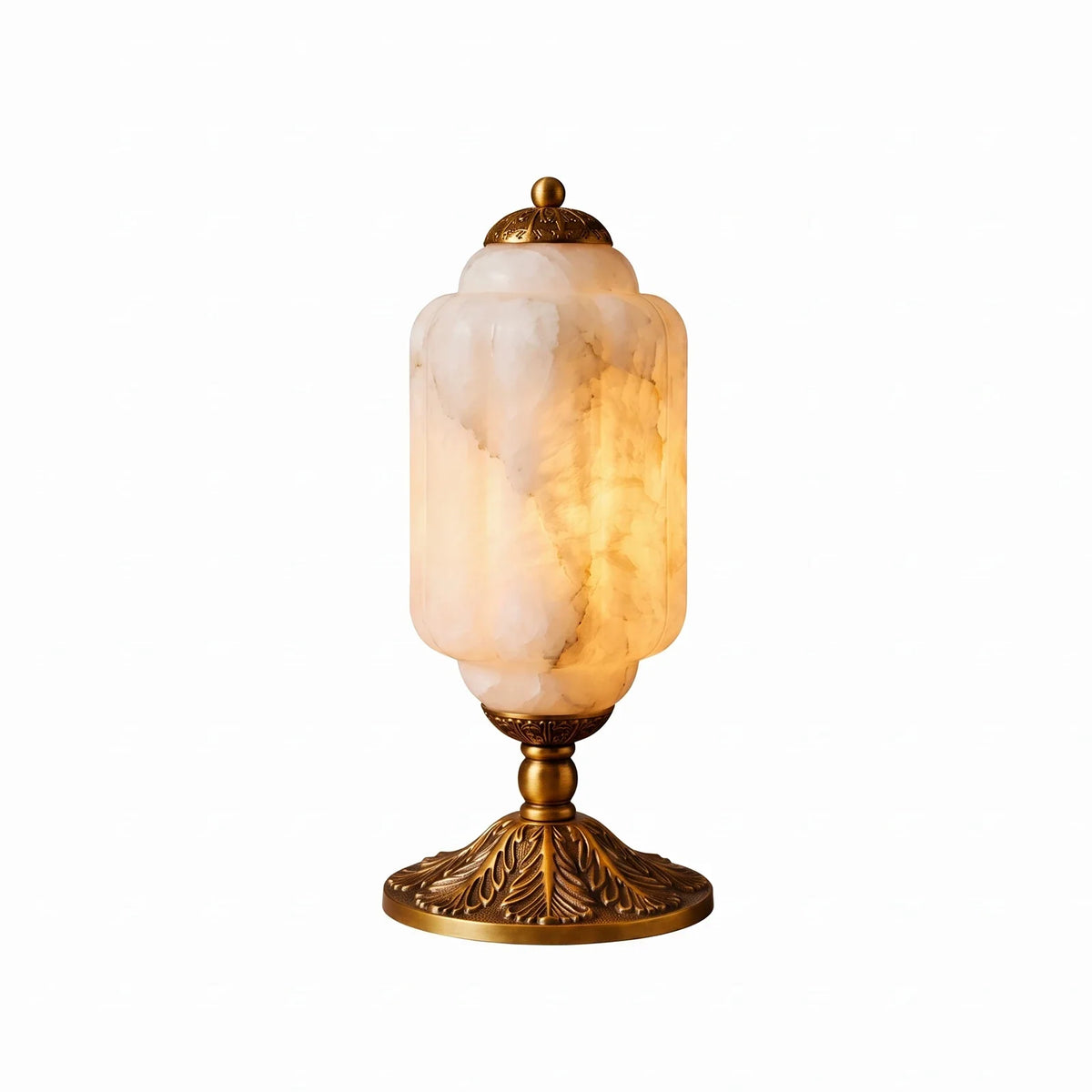 Leonie Alabaster Lantern Table Lamp – Alabaster detail 11
