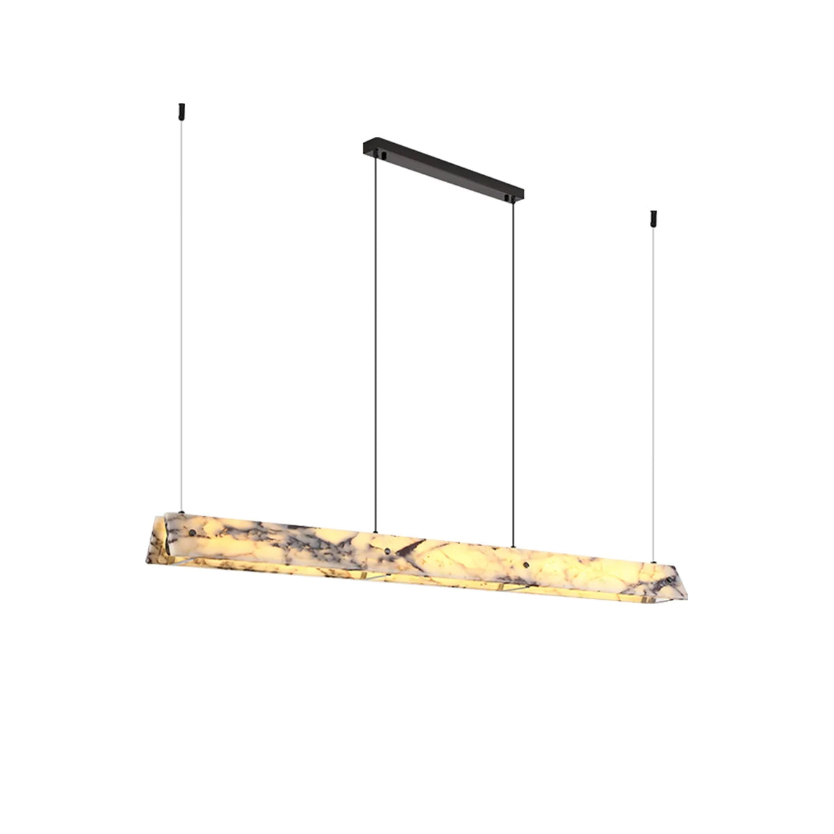 Linear Minimalist Marble Pendant Light – Marble detail 15