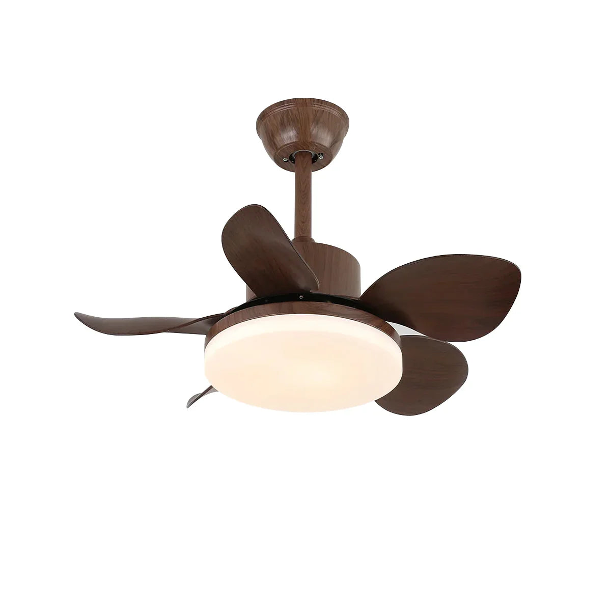 Modern Minimalist Walnut Copper Ceiling Fan Light – Copper detail 14