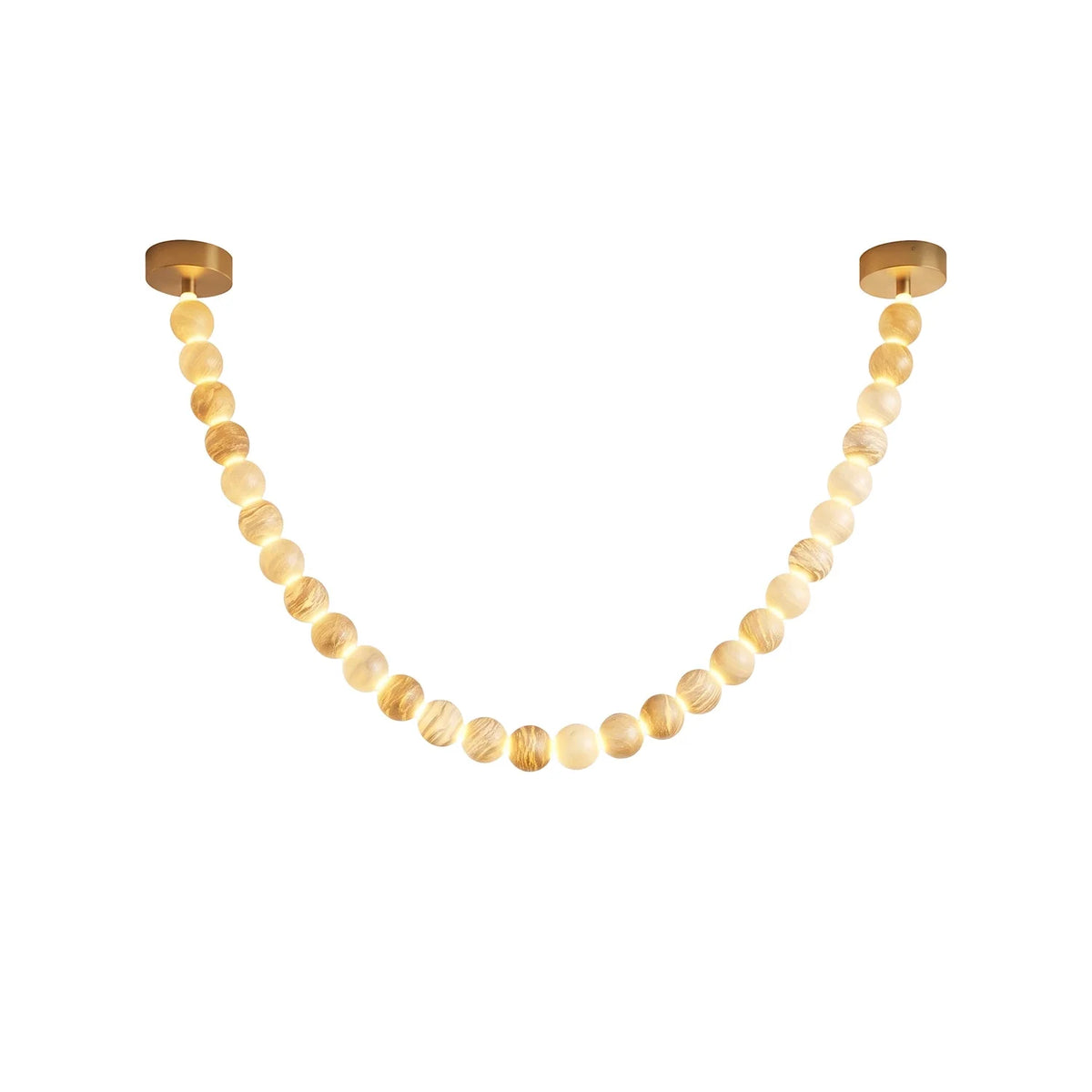 Liora Beaded Alabaster Swag Chandelier – Alabaster detail 34