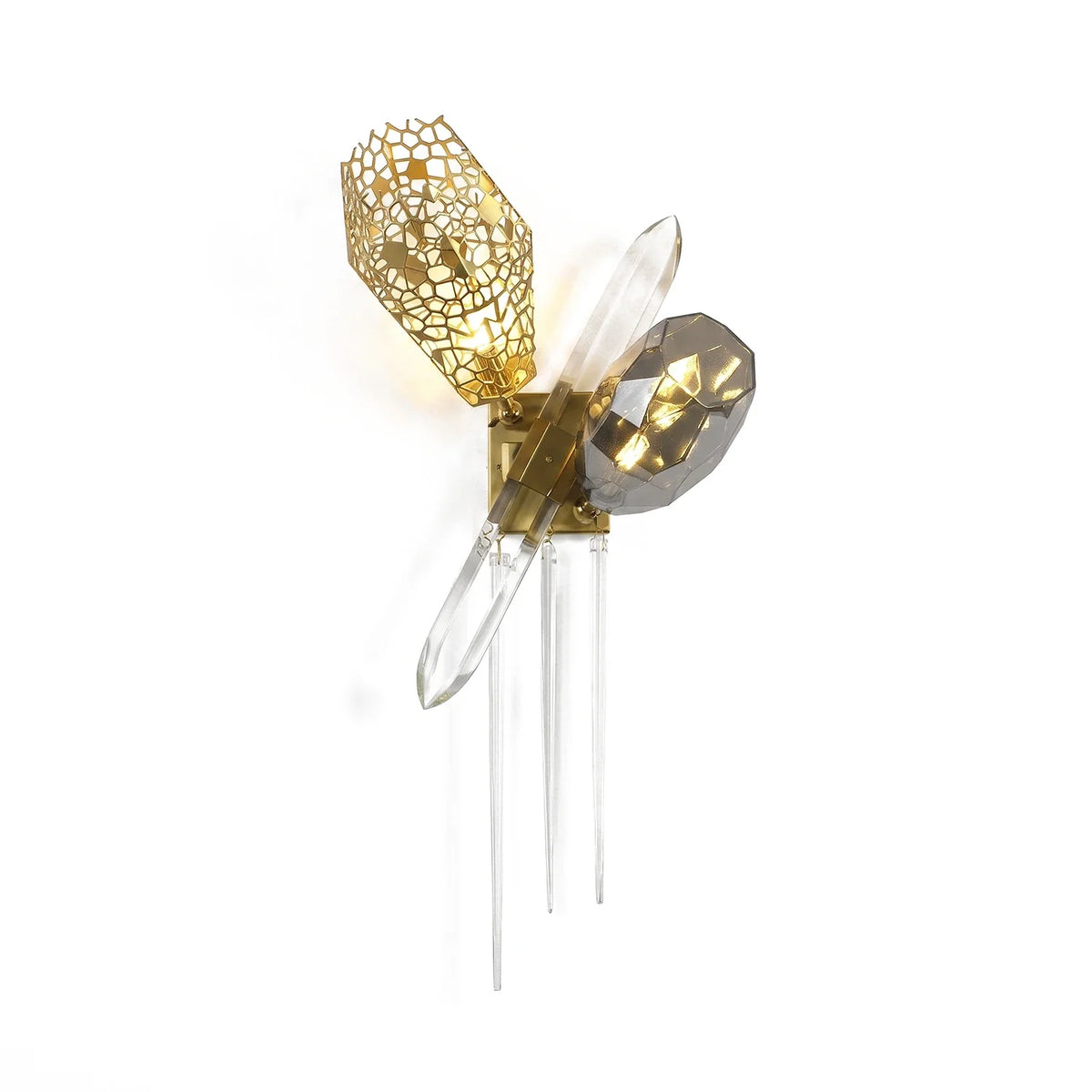Ottilie Sculptural Crystal Wall Sconce – Crystal detail 18