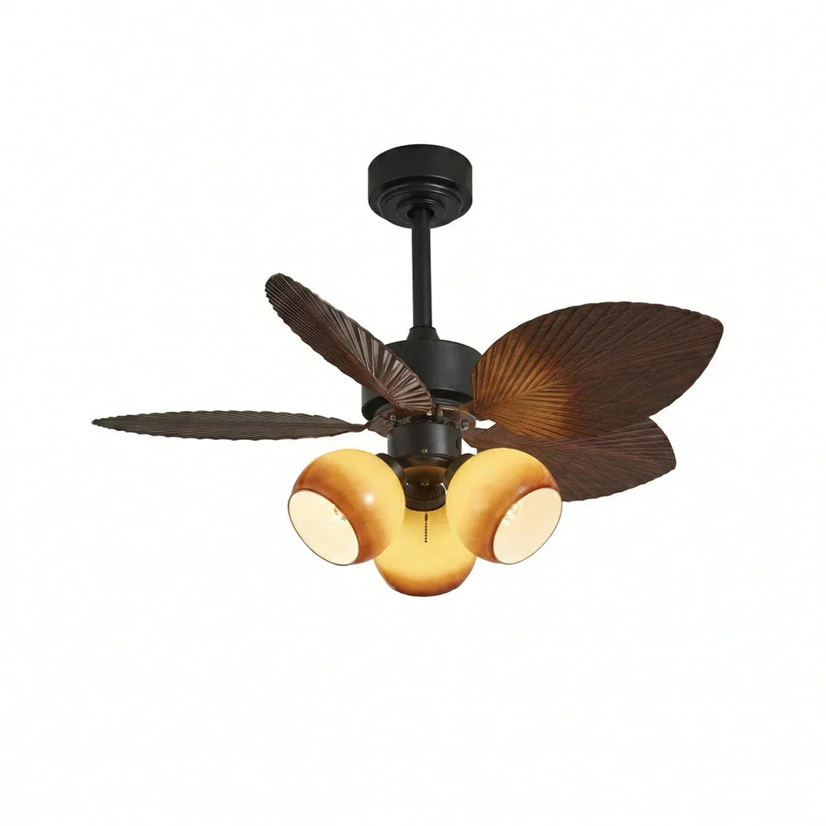 Palm Leaf Tropiluxe Glass Ceiling Fan Light – Glass detail 17