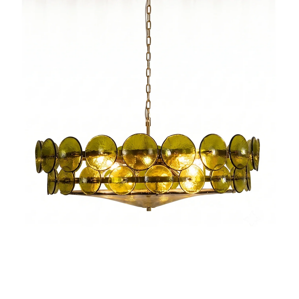 Ivor Discus Glass Ring Chandelier – Glass detail 33