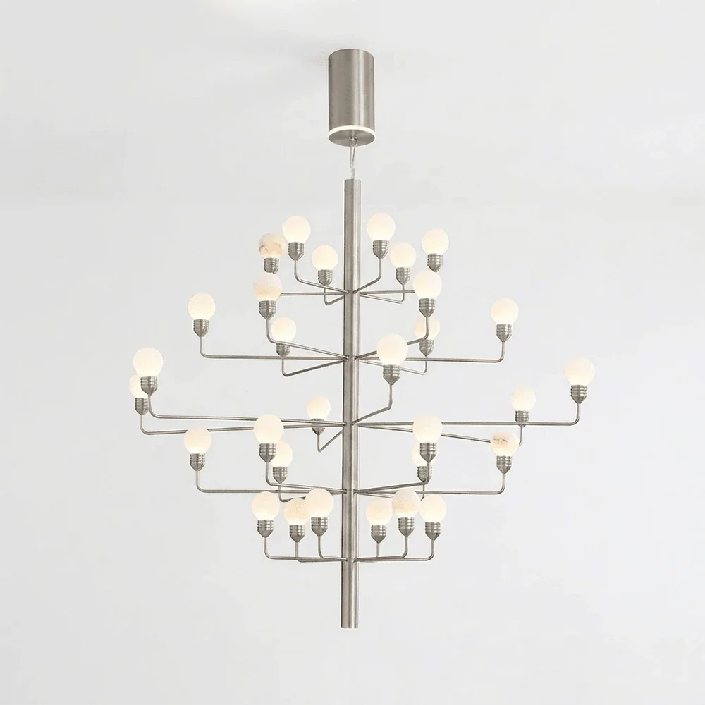 Ramelle Alabaster Tiered Branch Chandelier – Alabaster detail 23