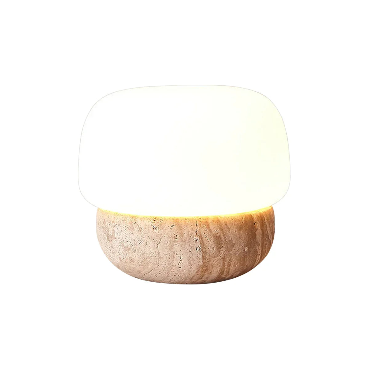 Round Doudou Travertine Table Lamp – Travertine detail 13