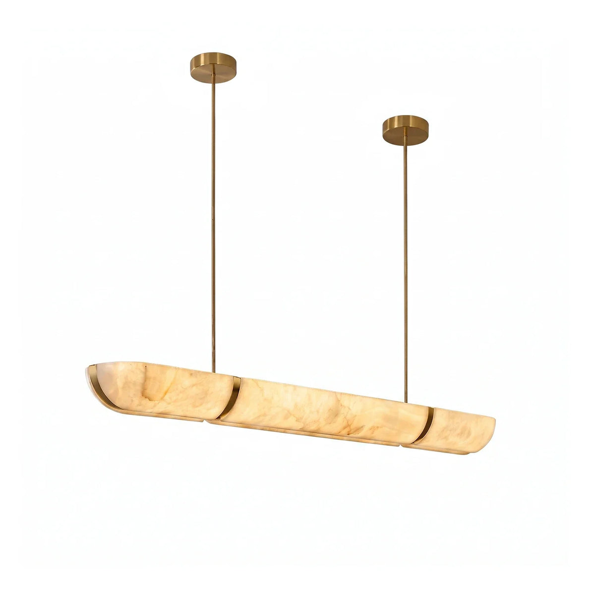 Sylvi Linear Alabaster Trough Chandelier – Alabaster detail 17