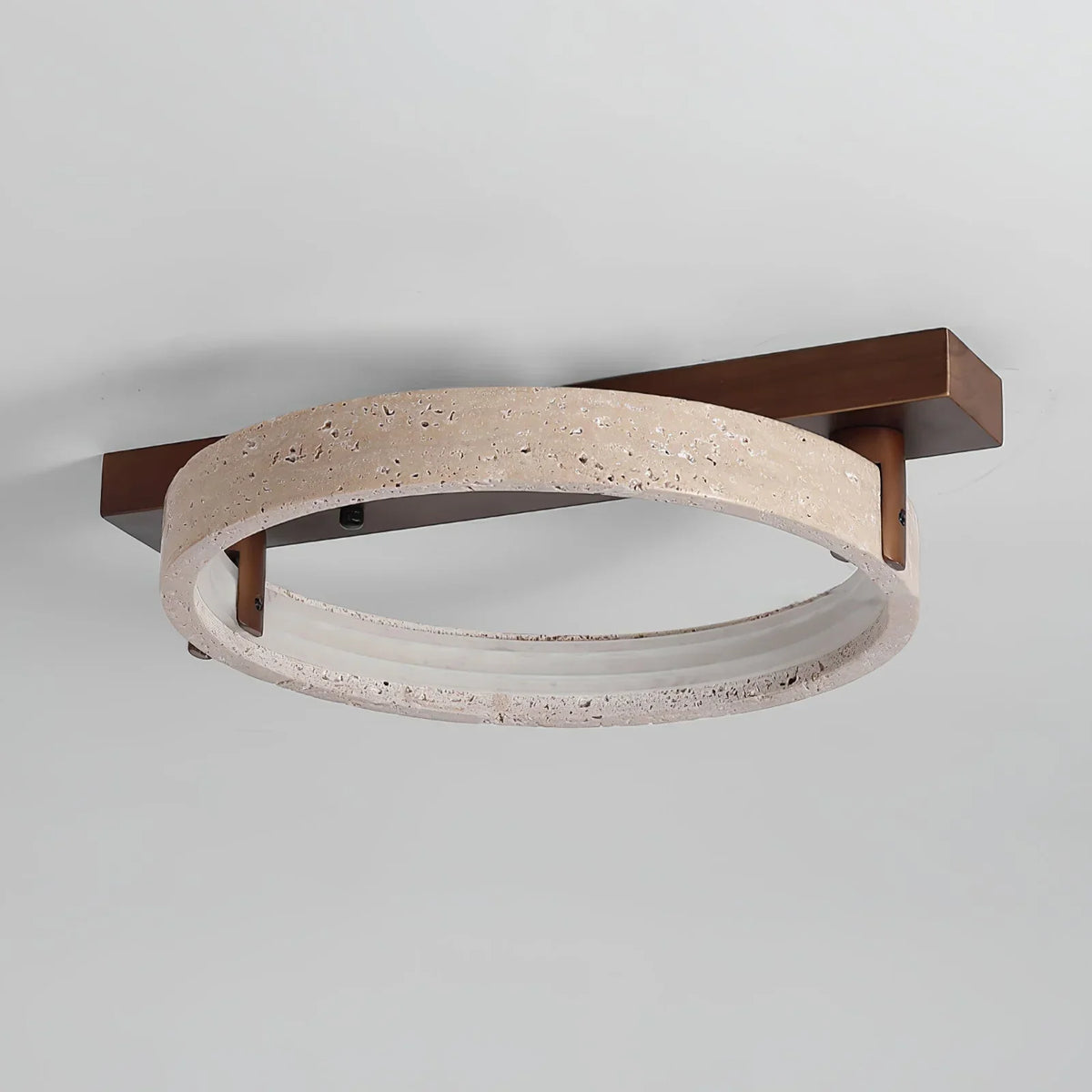 Travertine Ring Horizon Circular Ceiling Lamp – Travertine detail 13