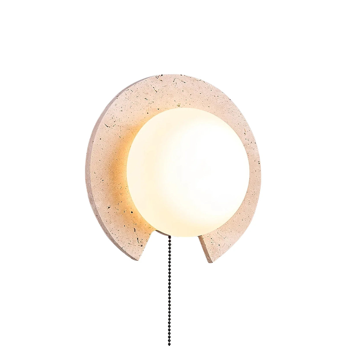 Travertine Round Solclip Wall Light – Travertine detail 11