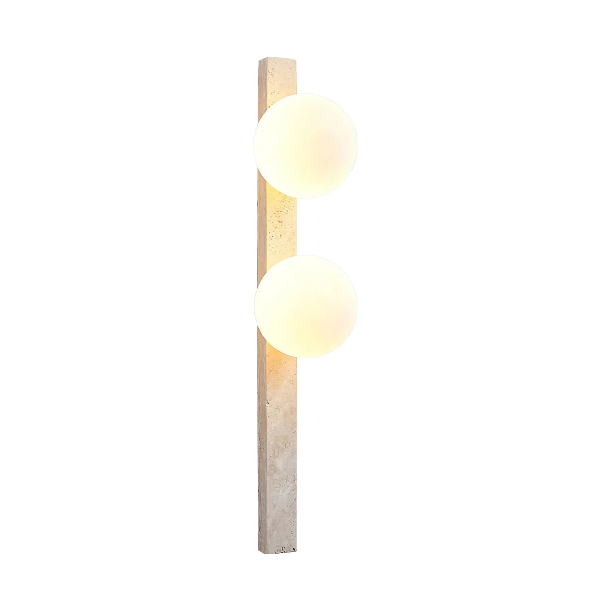 Vertical Travertine Ball Wall Sconce – Travertine detail 18