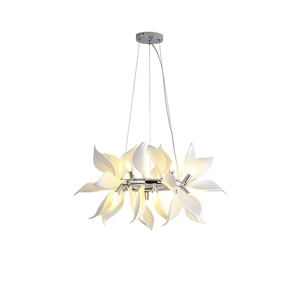 Ceramic Petals Blooming Iron Chandelier – Iron detail 27