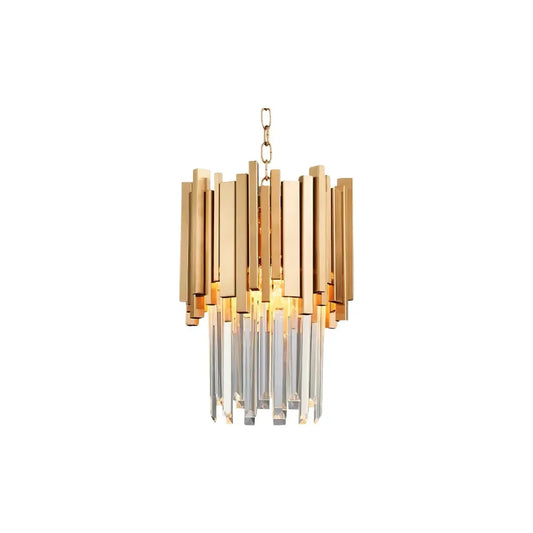 Bourbons Crystal Steel Pendant
