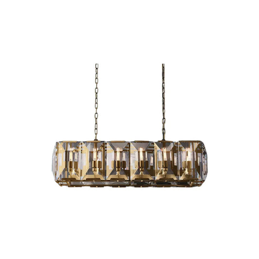 Crystal Rectangular Glass Chandelier