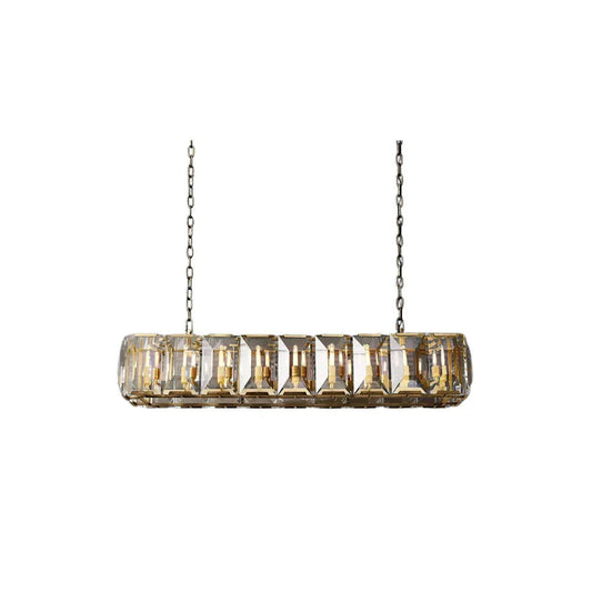 Crystal Rectangular Chandelier Restaurant
