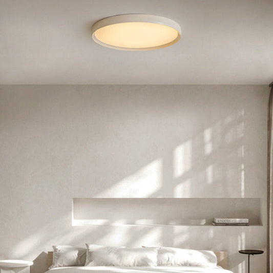 Minimalist Flat Round Flush Mount Ceiling Light