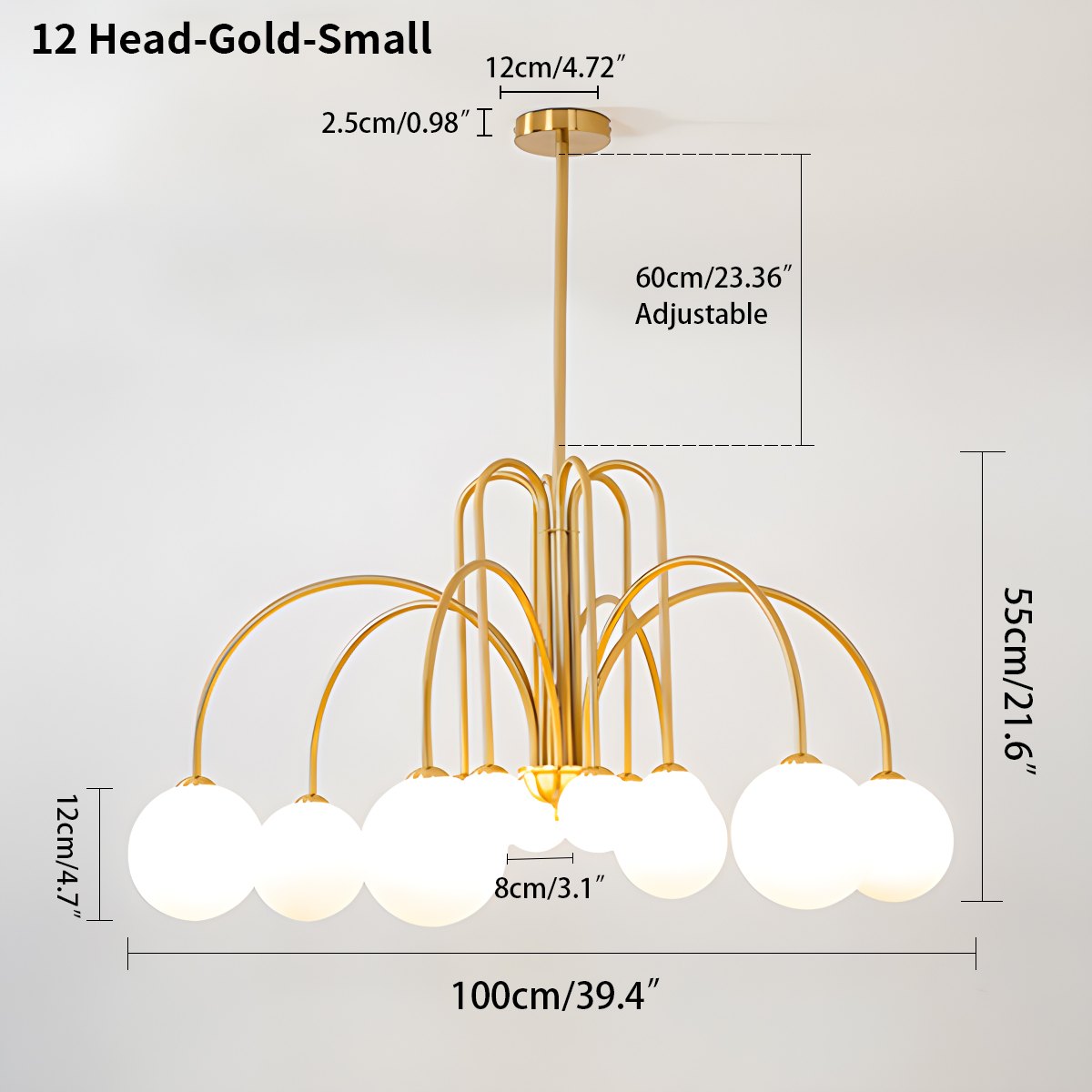 Avi Double Layer Glass Chandelier – Glass detail 34