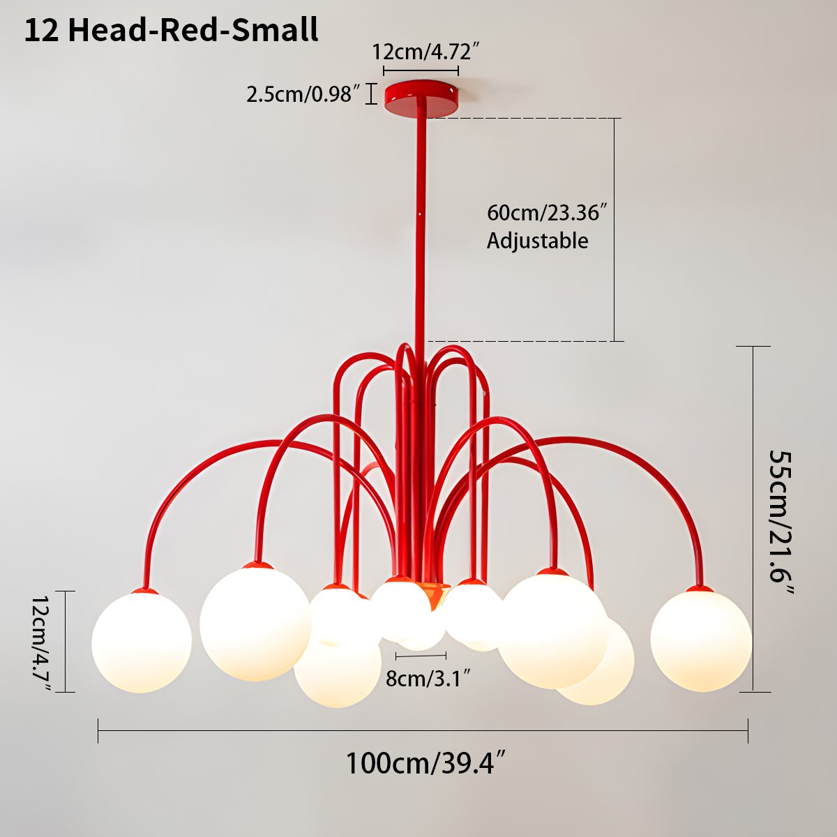 Avi Double Layer Glass Chandelier – Glass detail 53