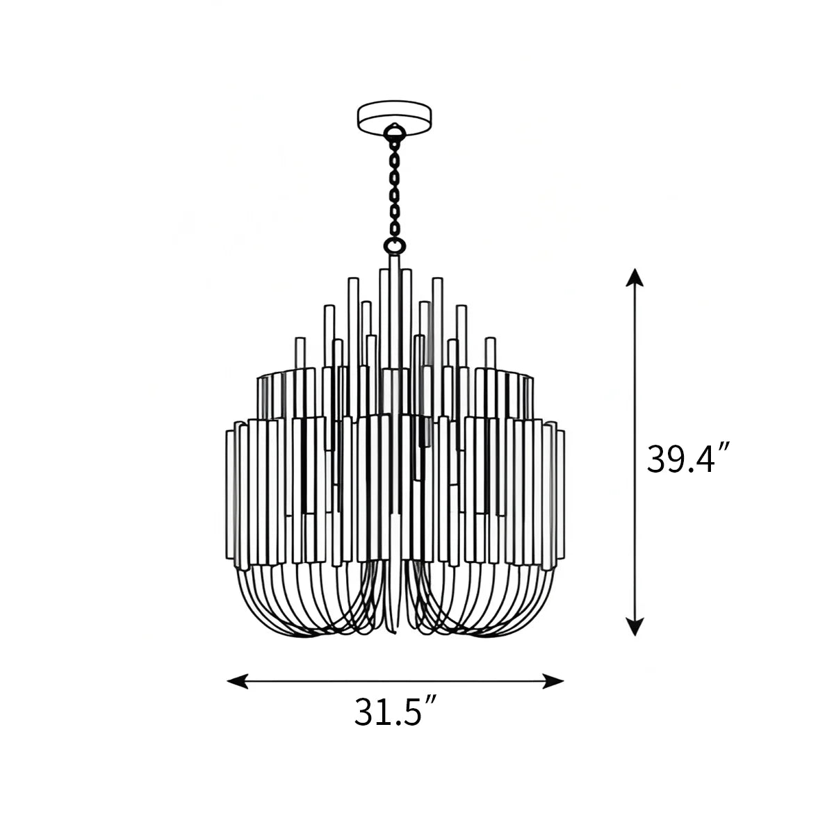 Twiggy Chandelier for Dining Room – detail 10