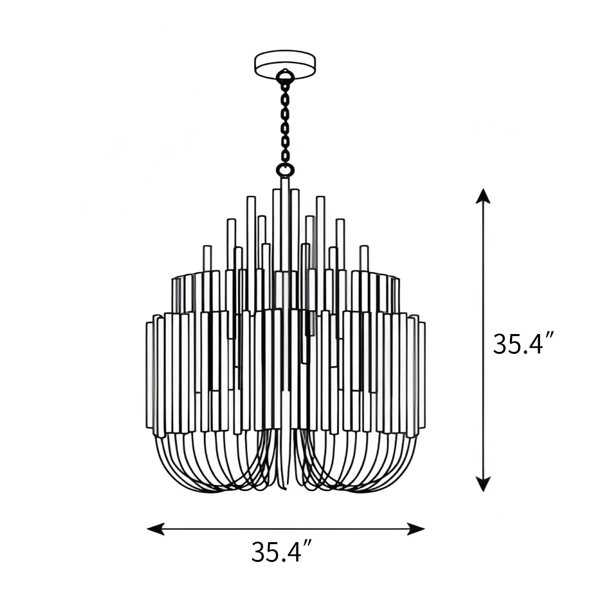 Twiggy Chandelier for Dining Room – detail 11