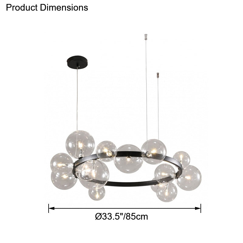 Circular Glass Bubble Chandelier – Glass detail 26
