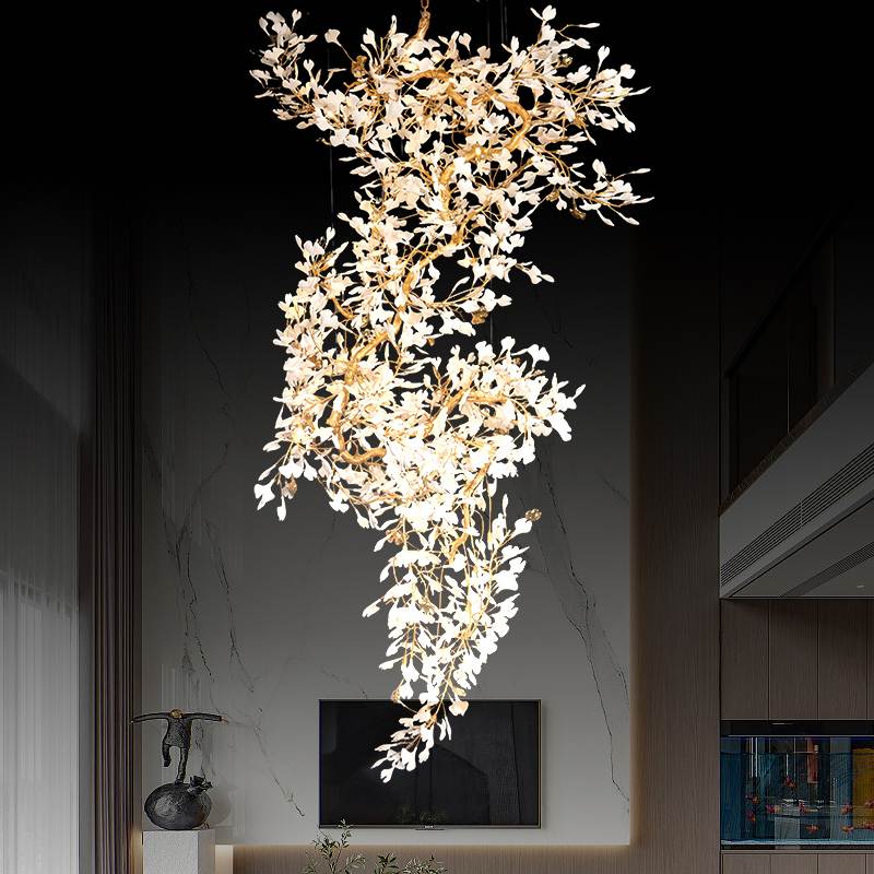 Large Ginkgo Leaf Chandelier – detail 5