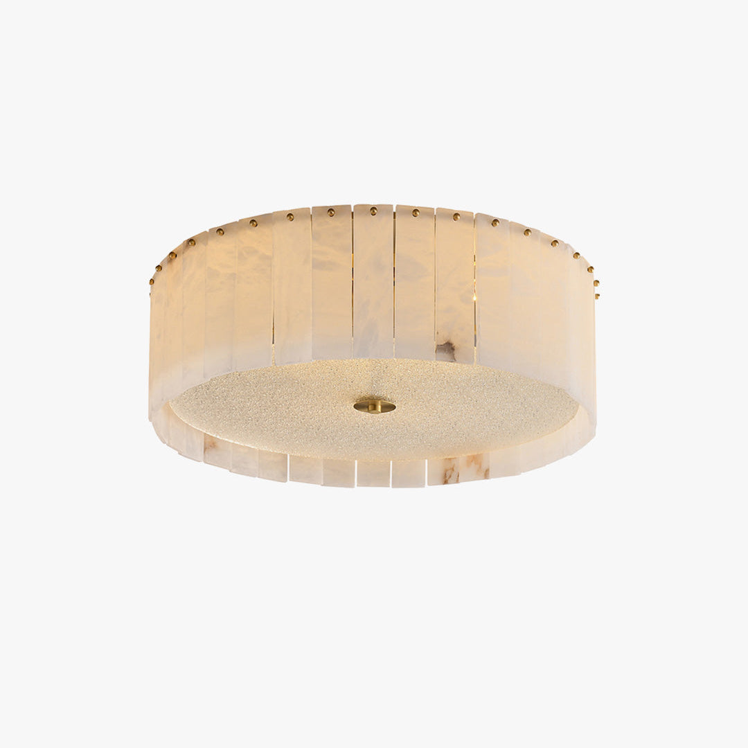 Modern Drum Alabaster Ceiling Light – Alabaster detail 2