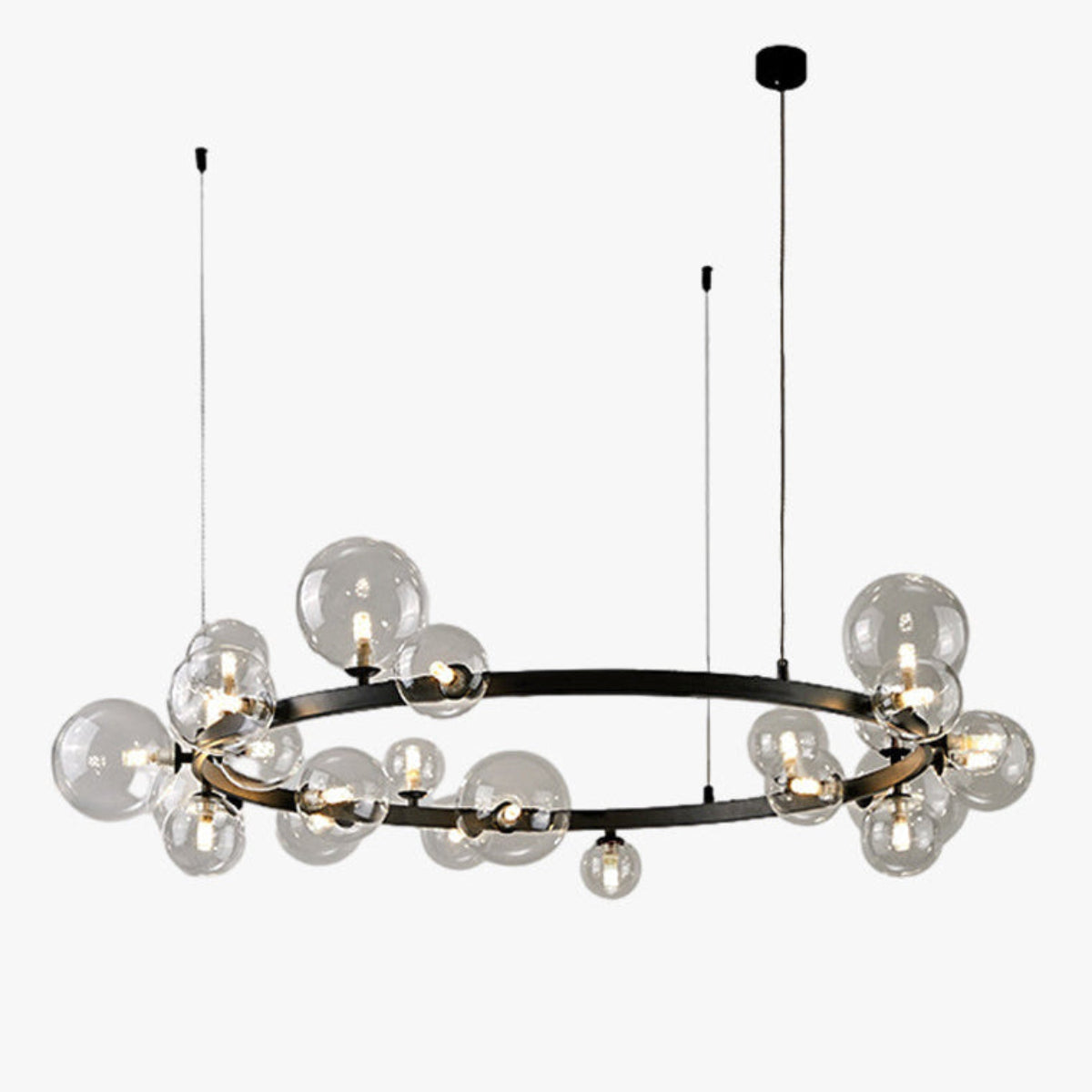 Circular Glass Bubble Chandelier – Glass detail 2