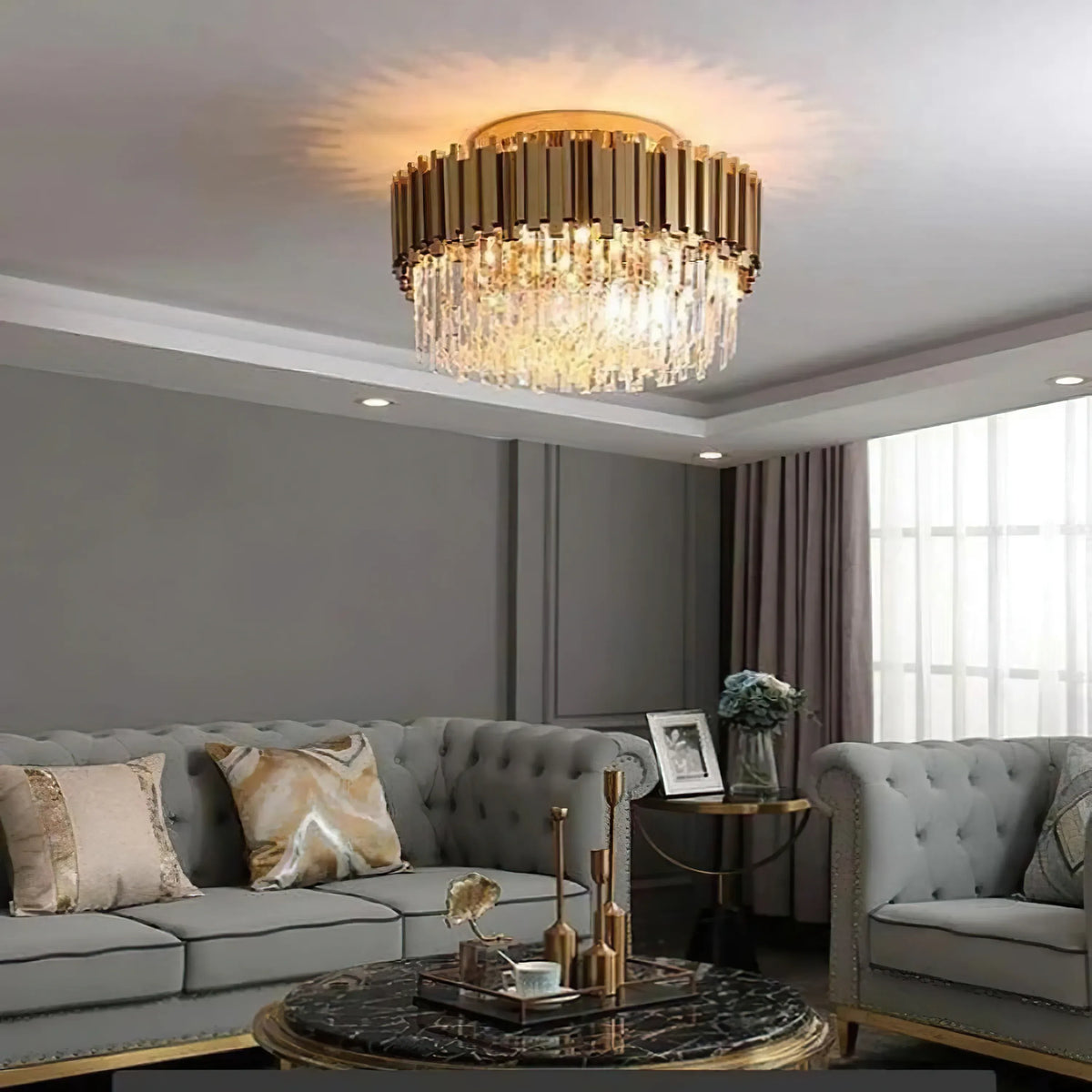 Bourbons Steel Chandelier – Steel detail 4