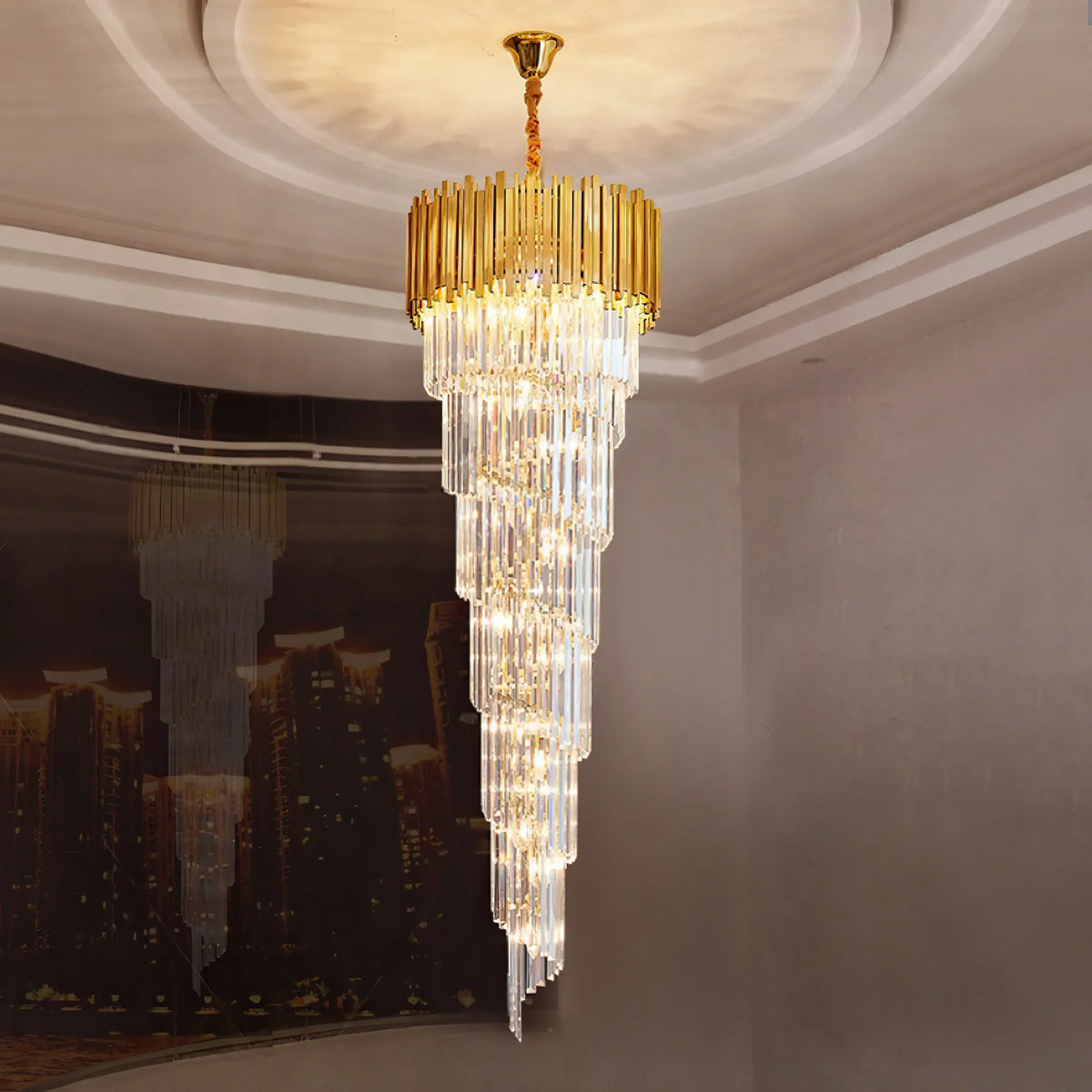 Bourbons Round Steel Chandelier – Steel detail 2
