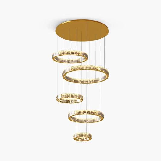 Nordic Circular Villa Crystal Chandelier