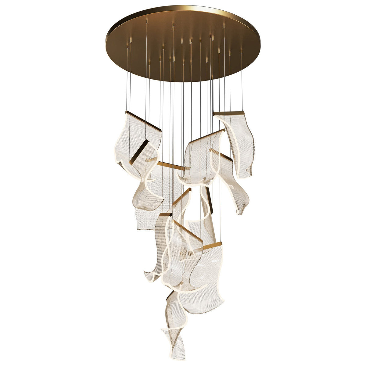 Creative Ribbon Acrylic Chandelier – Acrylic detail 14