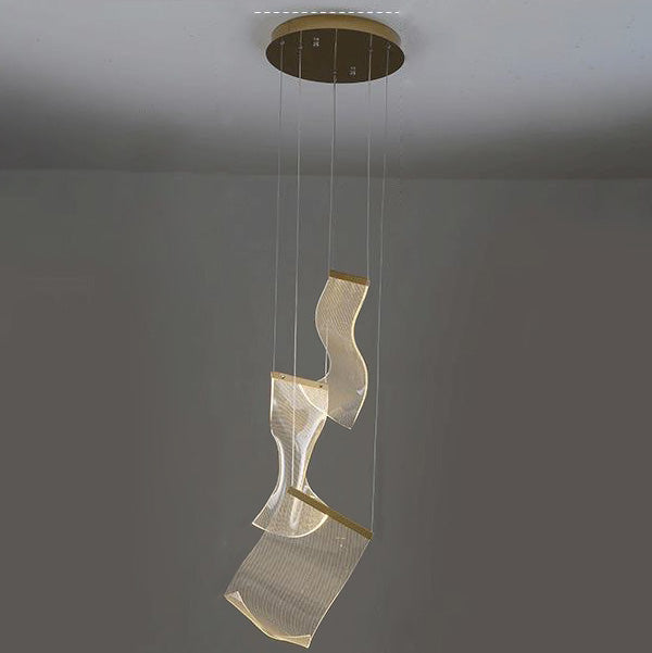 Creative Ribbon Acrylic Chandelier – Acrylic detail 11