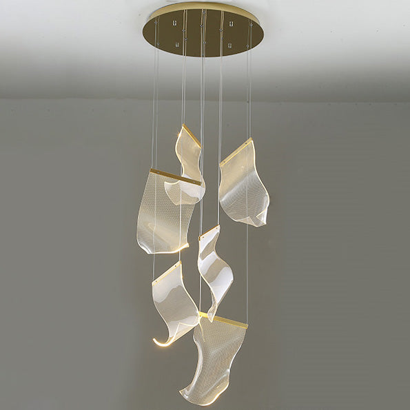 Creative Ribbon Acrylic Chandelier – Acrylic detail 12