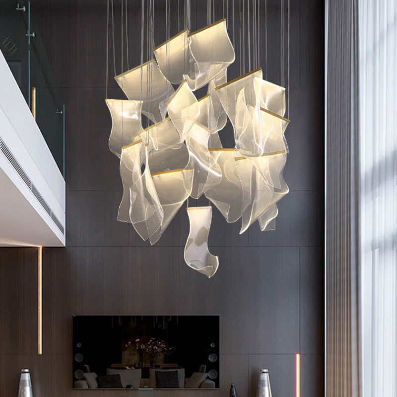 Creative Ribbon Acrylic Chandelier – Acrylic detail 3