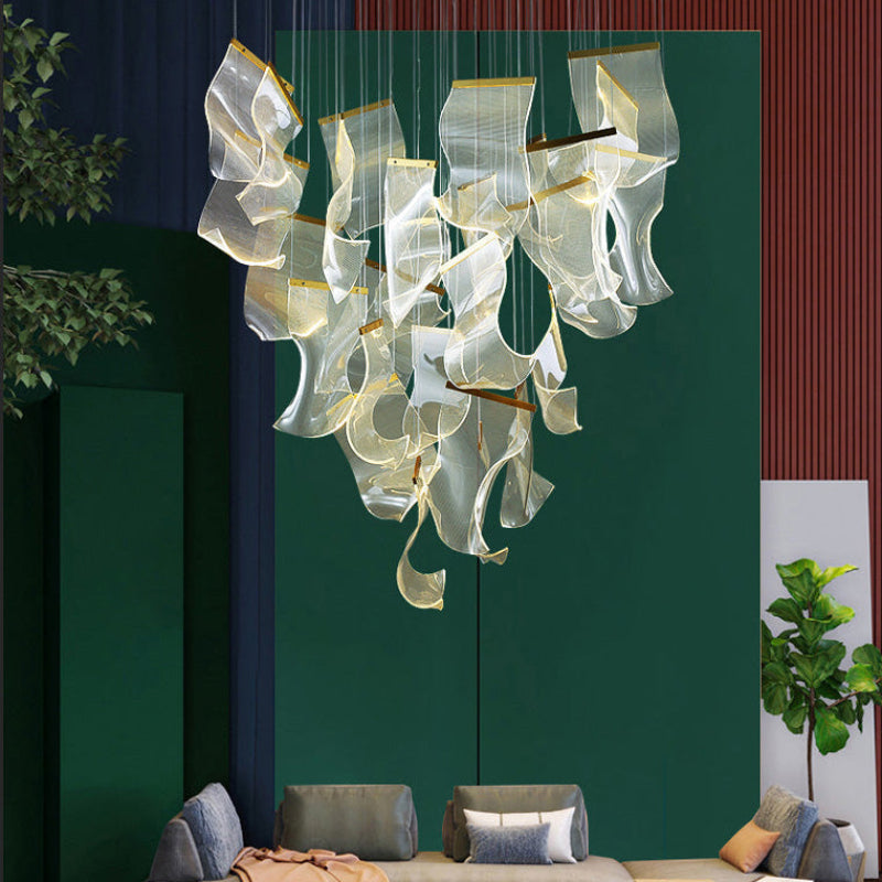 Creative Ribbon Acrylic Chandelier – Acrylic detail 6