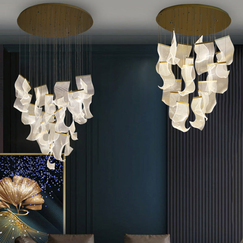 Creative Ribbon Acrylic Chandelier – Acrylic detail 5