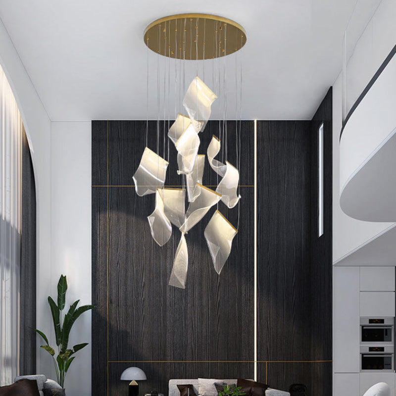 Creative Ribbon Acrylic Chandelier – Acrylic detail 4