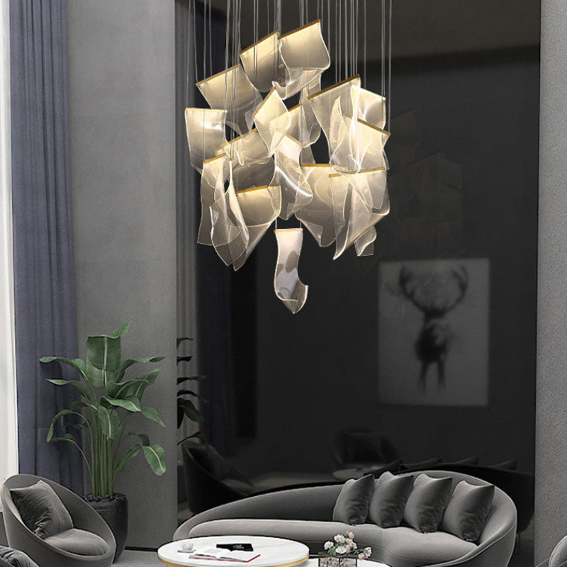 Creative Ribbon Acrylic Chandelier – Acrylic detail 9