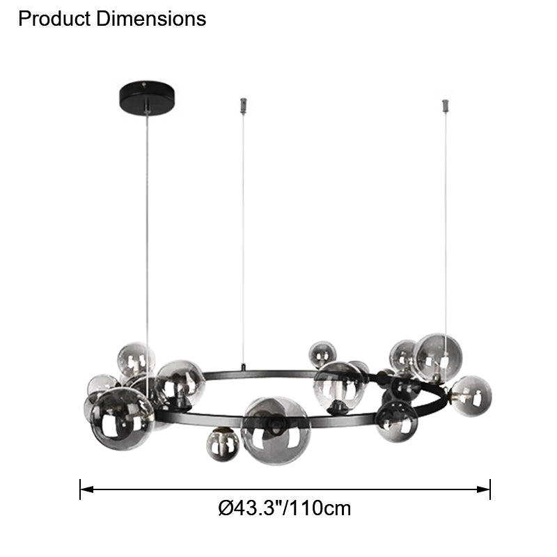 Circular Glass Bubble Chandelier – Glass detail 30